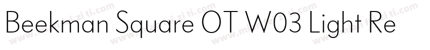 Beekman Square OT W03 Light Regular字体转换